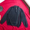 大理石深灰獨立線性襯衫式 喀什米爾羊絨毛衣 cashmere sweater-0