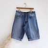 CK/W30 經典藍刷色素面 男丹寧牛仔短褲 古著自改 vintage pants-0