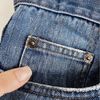 CK/W30 經典藍刷色素面 男丹寧牛仔短褲 古著自改 vintage pants-2