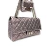 🍒CHANEL2.55鐵灰色小牛皮皮泛帶金屬光澤 +迷你掛包(2F1330001)-2
