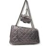 🍒CHANEL2.55鐵灰色小牛皮皮泛帶金屬光澤 +迷你掛包(2F1330001)-5