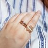 ~ antique jewelry ~愛德華時期Charles Horner愛心敲花戒 #12.5-10