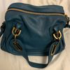 CHLOE Paraty Small Leather Satchel Handbag - Caribbean Blue-2