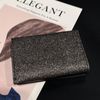 BALENCIAGA 巴黎世家 黑灰色 亮片 雙面三折零錢短夾/皮夾-1
