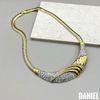 •DANIEL• 歐美老件 Bergdorf華麗閃鑽金屬蛇鍊-0