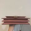 Gucci 雙G logo Marmont 裸粉銀扣斜背包-8