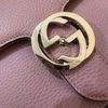 Gucci 雙G logo Marmont 裸粉銀扣斜背包-13