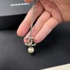 Chanel  麻花造型水鑽珍珠項鍊-2