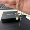 Chanel  麻花造型水鑽珍珠項鍊-3