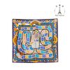 【巴黎站二手名牌專賣店】*全新現貨*HERMES 愛馬仕 真品*藍底棋盤骰子絲巾90X90-0
