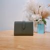 Celine 思琳灰色粒面牛皮革細長飾帶錢包 Strap Wallet Medium New Logo Taupe-0