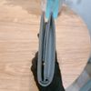 Celine 思琳灰色粒面牛皮革細長飾帶錢包 Strap Wallet Medium New Logo Taupe-2