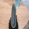 Celine 思琳灰色粒面牛皮革細長飾帶錢包 Strap Wallet Medium New Logo Taupe-3