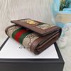 GUCCI 523174 Ophidia GG 老花字紋PU綠紅綠 短夾-2