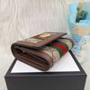 GUCCI 523174 Ophidia GG 老花字紋PU綠紅綠 短夾-4