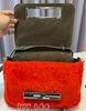 FENDI 肩背包 Pochette 手提包 Baguette紅色羔羊小牛皮BAGUETTE 8BR757斜背包二手精品-4