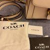 COACH 女款手提包配長肩帶 象牙白-9