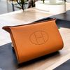 HERMES VIDEPOCHES 藍白背帶B刻/橙色-1