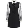 "mini dress in crepe couture 5B3VA9N51CF NERO/BIANCO | size: 42-0