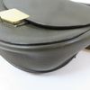 CELINE 牛皮皮革Shoulder Bag金扣肩背袋深綠色-13