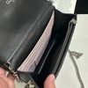 Dior woc黑銀格菱紋斜跨包-8