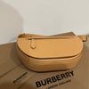 BURBERRY 半月包 Olympia 小牛皮翻蓋斜背包(沙色)-6