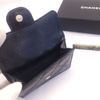 CHANEL 雙C 釦式零錢袋 三摺短夾 黑金-2