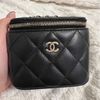 95% new Black Lambskin Mini Vanity Case-0