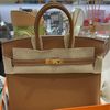 Hermes birkin 25金棕金釦-2