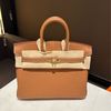 Hermes birkin 25金棕金釦-5
