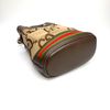 Gucci 咖帆布大G Logo手提斜背水桶包-5
