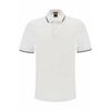 slim fit piqué polo shirt with tipped 50507699 WHITE | size: l-0