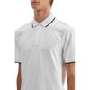 slim fit piqué polo shirt with tipped 50507699 WHITE | size: l-3