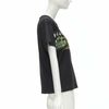 LOUIS VUITTON Volleyball Space graphic chain trimmed black cotton tshirt XS-3