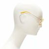 LOEWE SLW450 48 23 L03X yellow round frame brown tint sunglasses-3