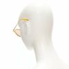 LOEWE SLW450 48 23 L03X yellow round frame brown tint sunglasses-4