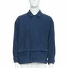 YOHJI YAMAMOTO Y's blue wool cotton blend minimal zip bomber jacket-0