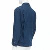YOHJI YAMAMOTO Y's blue wool cotton blend minimal zip bomber jacket-5