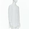 YOHJI YAMAMOTO Y's white silky drape crop sleeve shirt M-2