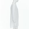 YOHJI YAMAMOTO Y's white silky drape crop sleeve shirt M-3