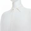 YOHJI YAMAMOTO Y's white silky drape crop sleeve shirt M-6