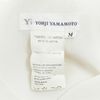 YOHJI YAMAMOTO Y's white silky drape crop sleeve shirt M-7