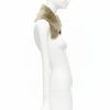 new SIMONE ROCHA brown genuine fur leather clear bead embellished collar-3