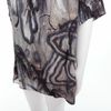YOHJI YAMAMOTO 100% silk grey beige abstract print relaxed shirt JP2 M-6