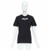 GIVENCHY I FEEL LOVE black cotton white print crew neck tshirt XS-1