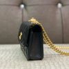Chanel 黑羊皮霧金釦下蓋金柱調節釦mini 斜背包-2