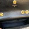 Chanel 黑羊皮霧金釦下蓋金柱調節釦mini 斜背包-8