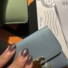 二手celine 二合一水藍短夾含一個小卡夾扣式可分開-14