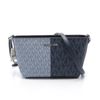 Michael Kors JET SET TRAVEL 單肩包 35F4STVC1B PVC 塗層帆布皮革藍色海軍藍全新女式-0