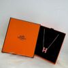 *SHIHNA名牌精品*HERMES POP H Pendant 立體玫瑰粉簍空項鍊/吊墜-0